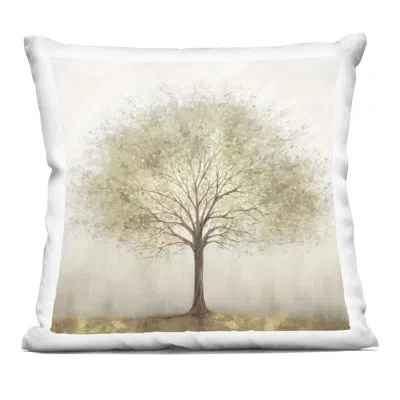 Stupell Industries Looming Solitary Tree Decorative Printed Throw Pillow, Design By Irena Orlov In Tan
