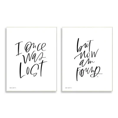 Stupell Industries Lost Now Am Found Calligraphy Religious Inspirational Quotevalerie Wieners In Wall Plaque
