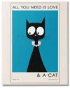 Stupell Industries Love And A Cat Phrase Funny Fashion Feline Stretched Canvas Wall Art By Ayse In Off-white