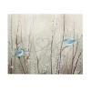 Stupell Industries Love Birds Heart Shape Canvas Art In Sand
