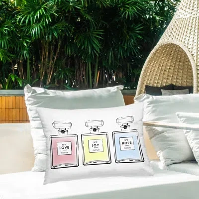 Stupell Industries Love Hope Joy Perfumes Printed Outdoor Throw Pillow Design By Martina Pavlova In White