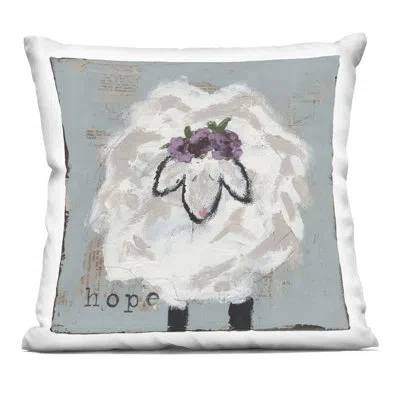Stupell Industries Love Is Kind Sheep Decorative Printed Throw Pillow Design By Cassandra Cushman In Purple Sheep