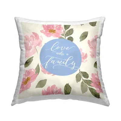 Stupell Industries Love Makes Family Decorative Printed Throw Pillow Design By Lucille Price In Blue