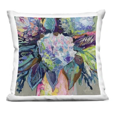 Stupell Industries Love That Gives Bouquet Decorative Printed Throw Pillow, Design By Jeanette Vertentes, 18 X 7 X 18 In Blue