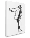 Stupell Industries Luxurious Fashionista Sassy Glam Pose Fur Coat Stretched Canvas Wall Art By Merce In White