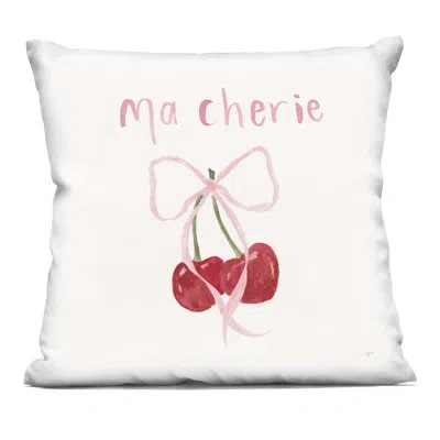 Stupell Industries Ma Cherie & Delicate Ribbon Decorative Printed Throw Pillow, Design By Lucille Price, 18 X 7 X 18 In Pink