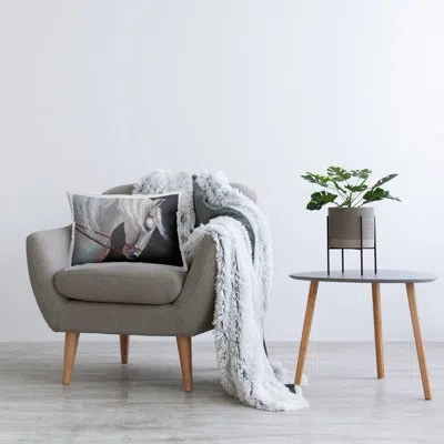 Stupell Industries Majestic White Mare Decorative Printed Throw Pillow, Design By Jadei Graphics In Gray
