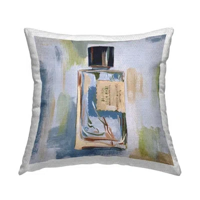 Stupell Industries Makeup Bottle Paint Strokes Outdoor Printed Pillow By Melissa Wang In Gray