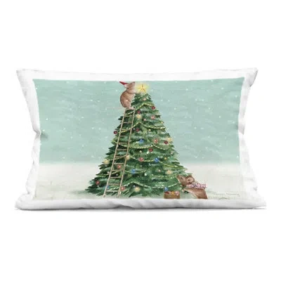 Stupell Industries Merry Mice Motif Decorative Printed Throw Pillow Design By Danielle Murray In Green