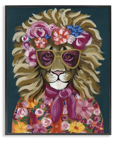 Stupell Industries Miami Living Lion Framed Giclee Art In Multi