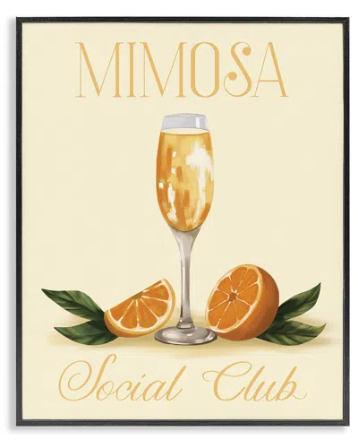 Stupell Industries Mimosa Social Club Framed Giclee Art In Multi