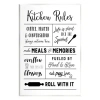 Stupell Industries Minimal Kitchen Rules Chart By Amanda Murray In White