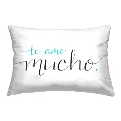 Stupell Industries Minimal Loving Spanish Decorative Printed Throw Pillow By Sd Graphics Studio In Blue