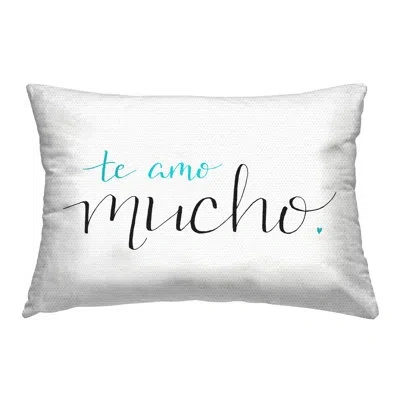 Stupell Industries Minimal Loving Spanish Outdoor Printed Pillow By Sd Graphics Studio In Blue