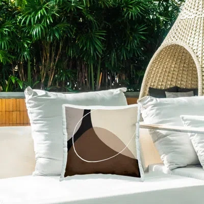 Stupell Industries Minimal Project Abstraction Printed Outdoor Throw Pillow Design By Patricia Pinto In Brown