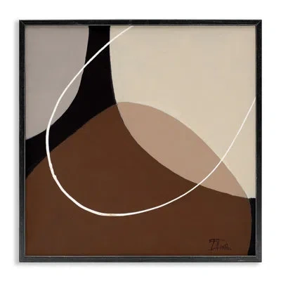 Stupell Industries Minimal Project Abstraction White Framed Giclee Art By Patricia Pinto In Midnight Black Framed Giclee