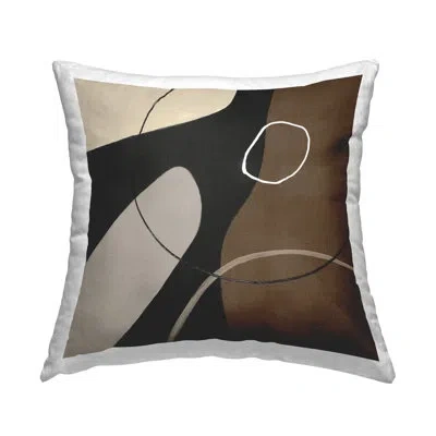 Stupell Industries Minimal Project Shapes Decorative Printed Throw Pillow Design By Patricia Pinto In Brown