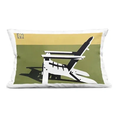 Stupell Industries Minimal Sunlit Lounge Chair Decorative Printed Throw Pillow, Design By Jadei Graphics In Green