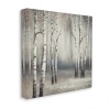 Stupell Industries Misty Birch Tree Forest Canvas Art In Gray