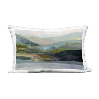 Stupell Industries Misty Morning Mountain Gradient Outdoor Printed Pillow, Design By Farren Lee, 14 X 7 X 20 In Green