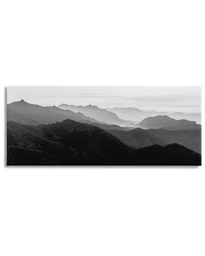 Stupell Industries Misty Sky Open Mountain Landscape Black White Photography Stretched Canvas Wall Art By Da
