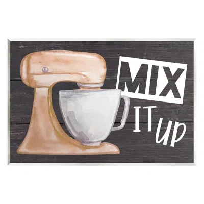Stupell Industries Mix It Up Kitchen Mixing Baking Floater Canvas Wall Art By Nd Art In Wood