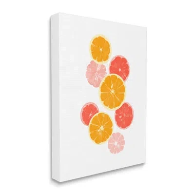 Stupell Industries Mixed Citrus Fruit Slices Casual Summer Kitchen By Emma Caroline - Graphic Art In Wrapped Canvas