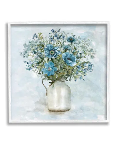 Stupell Industries Mixed Geranium Bouquet Milk Pitcher Framed Giclee Art, 24" X 1.5" X 24" In Multi-color