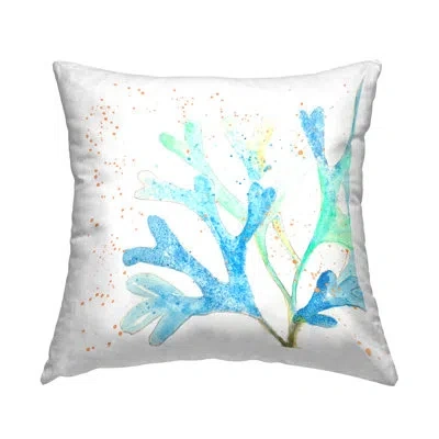 Stupell Industries Modern Blue Coral Decorative Printed Throw Pillow Design By Patricia Pinto