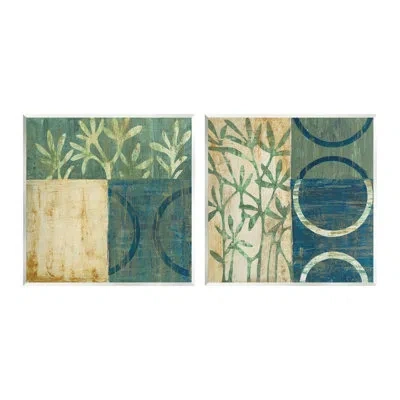 Stupell Industries Modern Botanical Shapes 2 Piece Canvas Wall Art Set Design By Liz Jardine In Wrapped Canvas