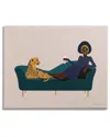 Stupell Industries Modern Fashion Female Wine Glass Cheetah Animal Couch Stretched Canvas Wall Art By Omar E In Brown