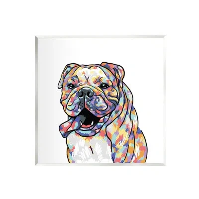 Stupell Industries Modern Happy Bulldog Canvas Wall Art Design By Masey St. Studios In Unframed