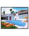 Stupell Industries Modern Home Poolside Desert Mountains Framed Giclee Art In Multi
