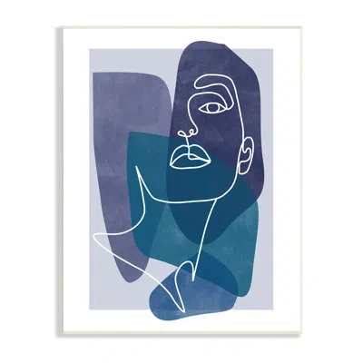 Stupell Industries Modern Line Doodle Face Bold Abstract Shapes By Birch&ink In Wrapped Canvas