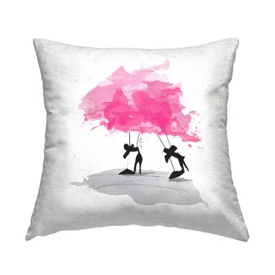Stupell Industries Modern Pink Heels Fashion Outdoor Printed Pillow By Alison Petrie In Black;pink
