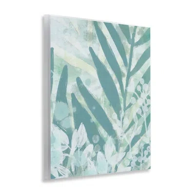 Stupell Industries Modern Splatter Palms Wall Plaque Art By June Erica Vess In Green