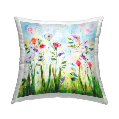 Stupell Industries Modern Spring Flower Meadow Printed Throw Pillow Design By Jill Martin In Beige