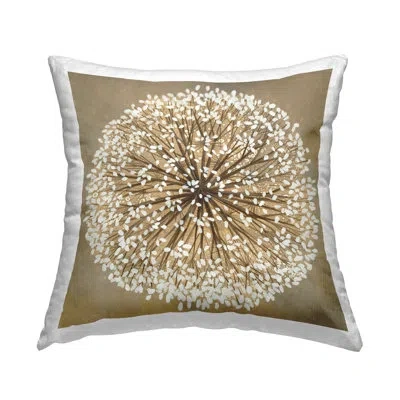 Stupell Industries Modern Tan Dandelion Printed Throw Pillow Design By Liz Jardine