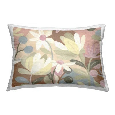 Stupell Industries Modern Tangled Blooms Outdoor Printed Pillow By June Erica Vess In Pink