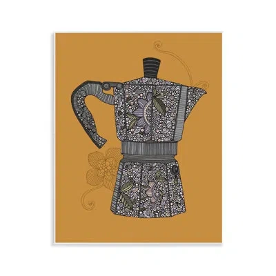 Stupell Industries Moka Pot Coffee Maker Wall Plaque Art By Valentina Harper In Tan
