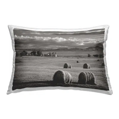 Stupell Industries Montana Hay Bales Decorative Printed Throw Pillow Design By Alan Majchrowicz In Gray