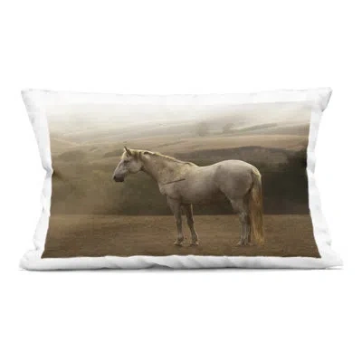 Stupell Industries Morning Mist Horse Portrait Decorative Printed Throw Pillow, Design By Jadei Graphics In Brown