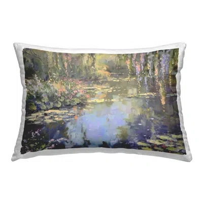 Stupell Industries Morning On Lily Pond Design By Lsr Design Studio Throw Pillow In Green