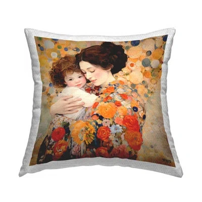 Stupell Industries Mother Hugging Toddler Outdoor Printed Pillow By Rb In Red
