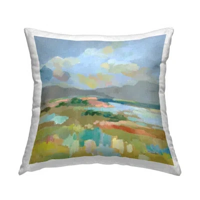 Stupell Industries Mountain Meadow Abstract View Printed Throw Pillow Design By Silvia Vassileva