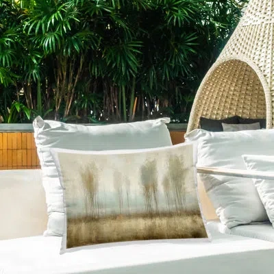 Stupell Industries Muted Forest View Design By Lsr Design Studio Outdoor Printed Pillow In Beige