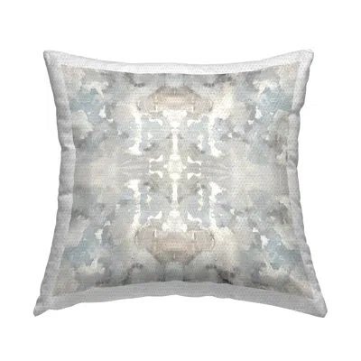 Stupell Industries Muted Grey Symmetry Pattern Outdoor Printed Pillow By Ellie Roberts In Gray