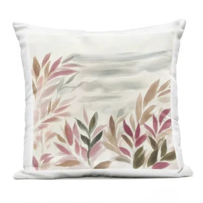 Stupell Industries Muted Windblown Leaves Outdoor Printed Pillow Design By Mona Grace In Tan