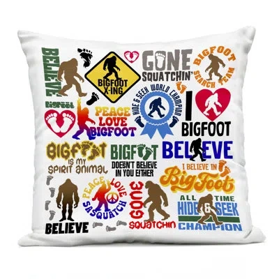 Stupell Industries Mythical Creature Believe Phrases Outdoor Printed Pillow Design By Jim Baldwin In White