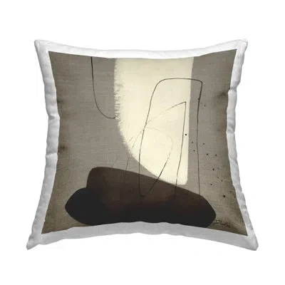 Stupell Industries Natural Oblong Shapes Decorative Printed Throw Pillow Design By Patricia Pinto In Brown